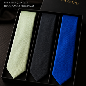 Kit 3 Gravatas Slim Sortidas