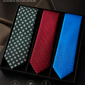 Kit 3 Gravatas Slim Sortidas